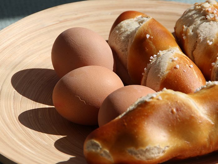 卵とパン